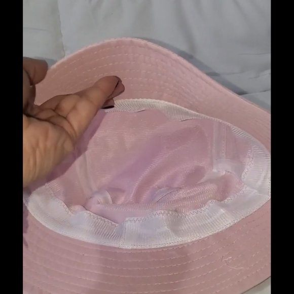 Butterfly Pink Rhinestone embellished Lined Bucket Hat OS New - Picture 8 of 8